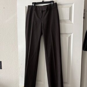 Ann Taylor Chocolate Brown Straight-Leg Trousers